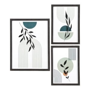 Botanical Geometric Wall Art Set