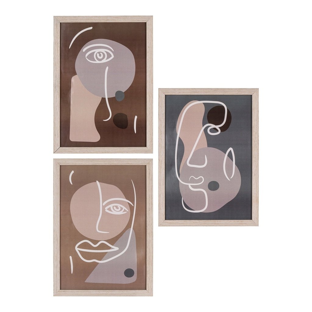 Abstract Face Wall Art Set